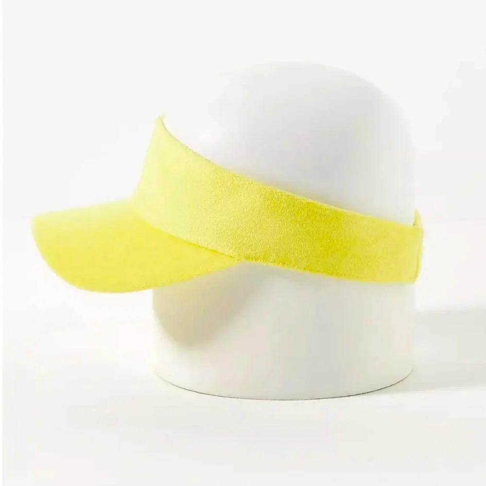 NWT Anthropologie Terry Visor Hat Textile Yellow‎